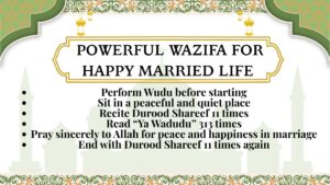 Powerful Wazifa For Happy Married Life